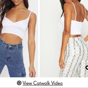 Basic White Jersey Bralet